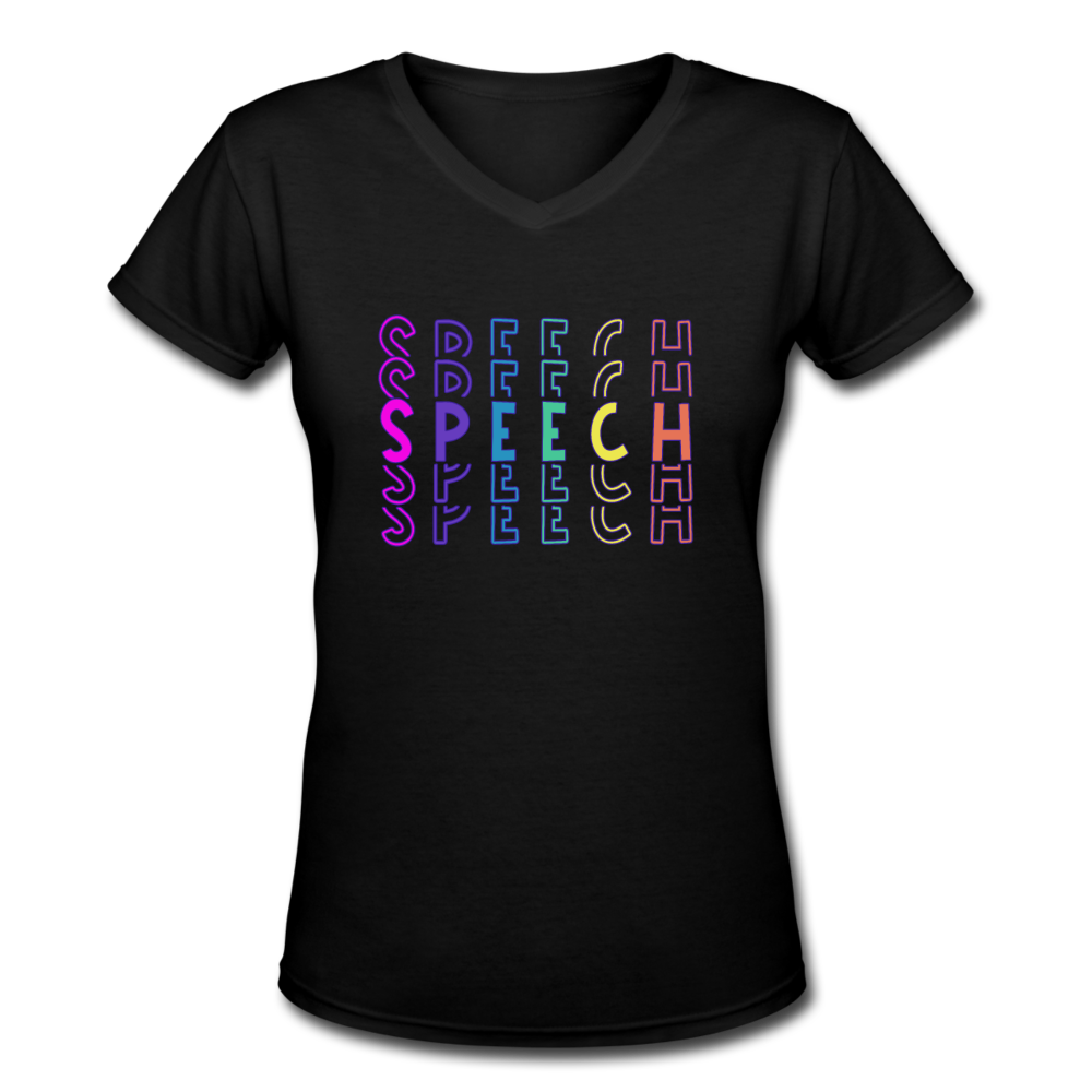 SPEECH V-Neck T-Shirt - black