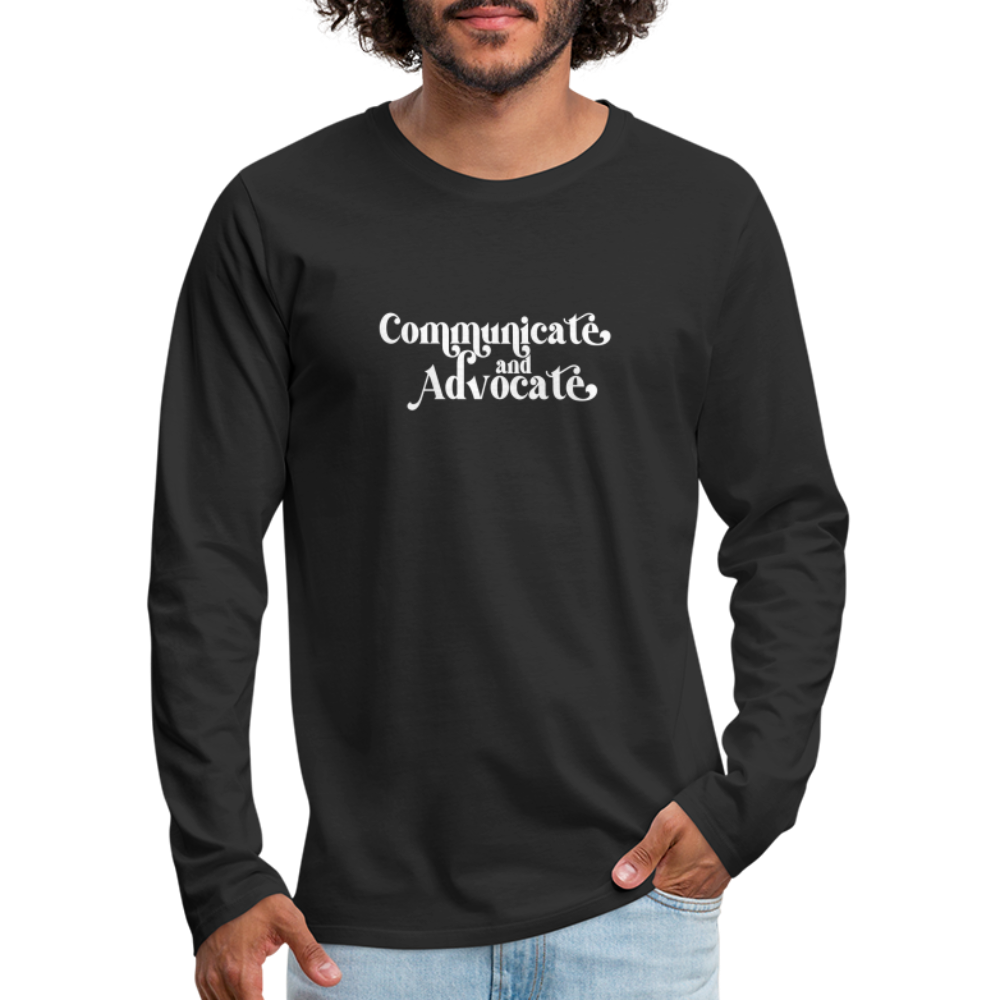 Communicate and Advocate Long Sleeve T-Shirt - black