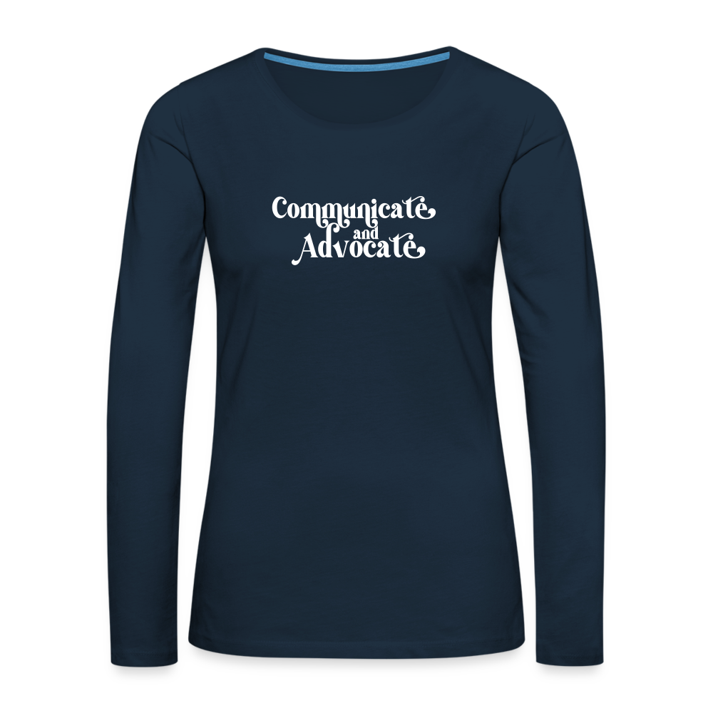 Communicate and Advocate (Women's Fit) - deep navy